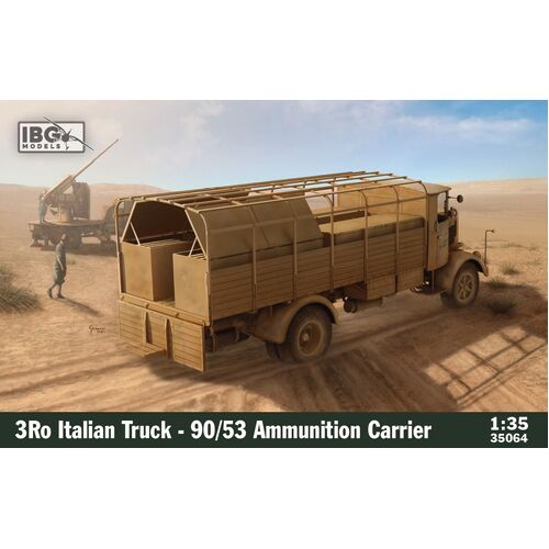 IBG 1/35 3Ro Italian Truck 90/53 Ammo Carrier Plastic Model Kit [35064]