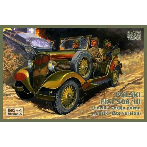 IBG 1/72 Polski Fiat 508/III "Lazik" wersja pózna (Late version) Plastic Model Kit [72008]