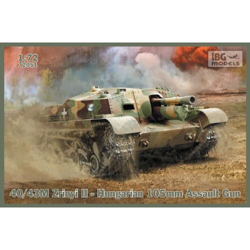 IBG 1/72 40/43M ZRINYI II Hungarian 105mm Assault gun Plastic Model Kit [72051]