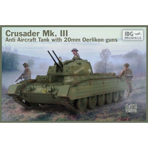 IBG 1/72 Crusader Anti Air Tank Mk. III with Oerlikon Guns Plastic Model Kit [72070]