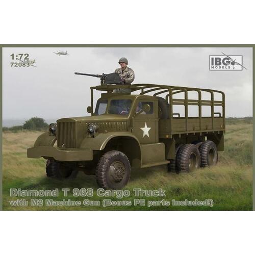 IBG 1/72 Diamond T 968 Cargo Truck with M2 Gun Plastic Model Kit [72083]