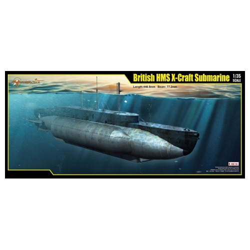 I Love Kit 1/35 British HMS X-Craft Submarine Plastic Model Kit [63504]