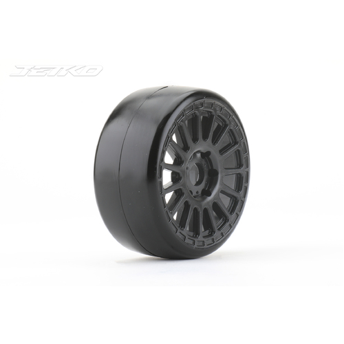 Jetko 1/8 GT BUSTER Tyres (Radia Rim/Black/Medium Soft/Belted) (2pcs) [1101RBMSGB]