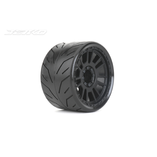 Jetko 1/8 SMT 4.0 BLACK PHOENIX Tyres (Claw Rim/Black/Med Soft/Belted/17mm 0 o/s) [1901CBMSGBB1]