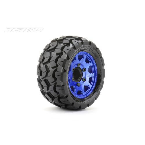 Jetko 1/10 ST 2.8 EX-TOMAHAWK Tyres (Claw Rim/Metal Blue/Medium Soft/12mm 0 o/s) [2701CLMSGNB1]