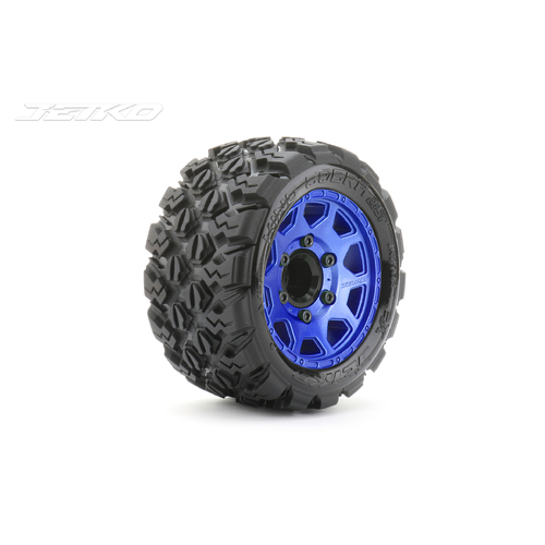 Jetko 1/10 ST 2.8 EX-KING COBRA Tyres (Claw Rim/Metal Blue/Medium Soft/12mm 0 o/s) [2702CLMSGNB1]