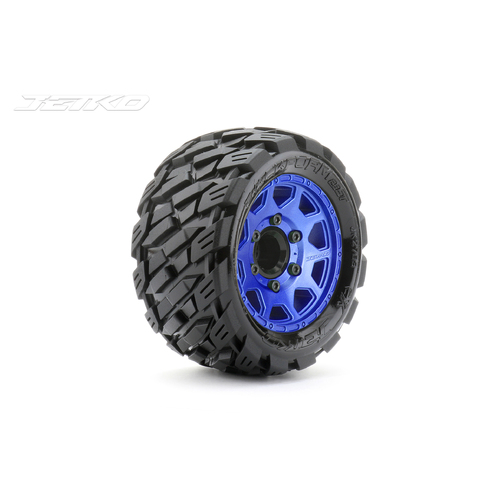 Jetko 1/10 ST 2.8 EX-ROCKFORM Tyres (Claw Rim/Metal Blue/Medium Soft/12mm 0 o/s) [2703CLMSGNB1]