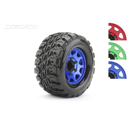 Jetko 1/10 MT 2.8 EX-KING COBRA Tyres (Claw Rim/Metal Blue/Medium Soft/12mm 0 o/s) [2802CLMSGNB1]