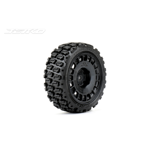 Jetko 1/10 Rally COURAGIA Tyres (Radial Rim/Black/Super Soft) (4pcs) [3202RBSSG]