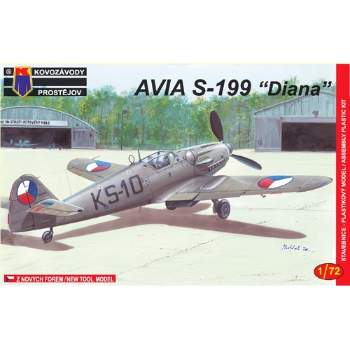 Kovozavody 1/72 Avia S-199 Diana Early Plastic Model Kit