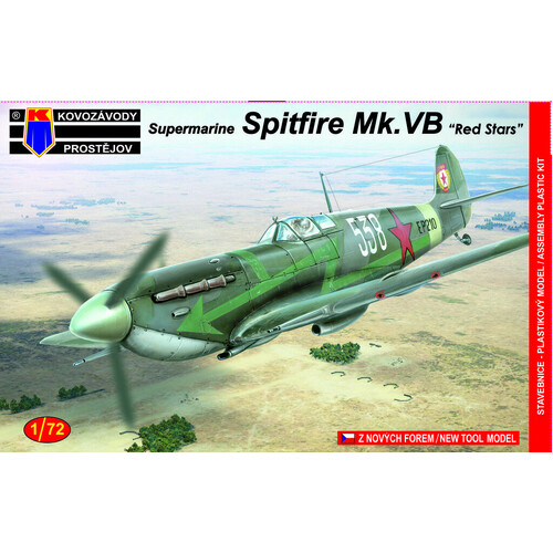 Kovozavody 1/72 Supermarine Spitfire Mk.VB Red Stars Plastic Model Kit