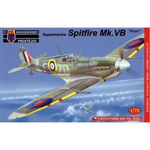 Kovozavody 1/72 Supermarine Spitfire Mk.VB Early Aces RAF Plastic Model Kit