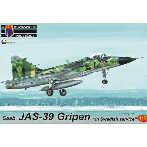 Kovozavody 1/72 JAS-39 Gripen In Swedish service Plastic Model Kit