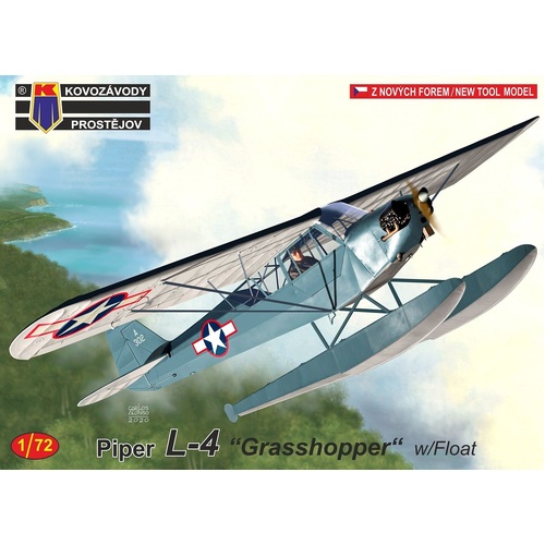 Kovozavody 1/72 Piper L-4 "Grasshopper" w/Float Plastic Model Kit