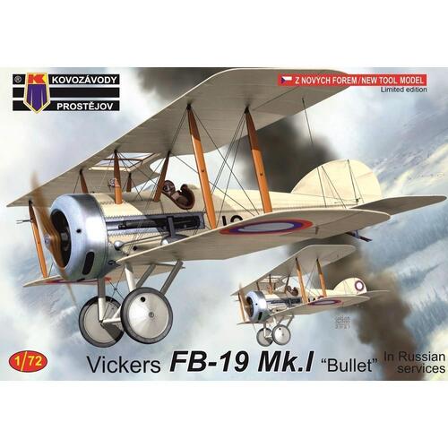 Kovozavody 1/72 Vickers FB-19 Mk.I "Bullet" In Russian ser Plastic Model Kit