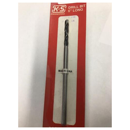 K&S G DRILL BIT 6 INCHES L x1/4 INCHES 1PC