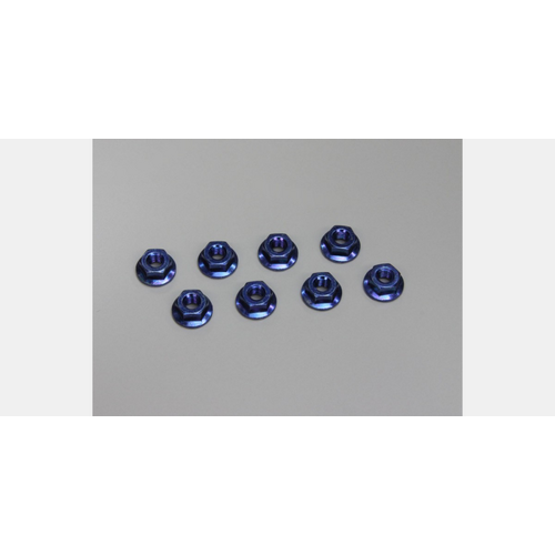 Kyosho Nut(M4x4.5) Flanged (Steel/Blue/8pcs)