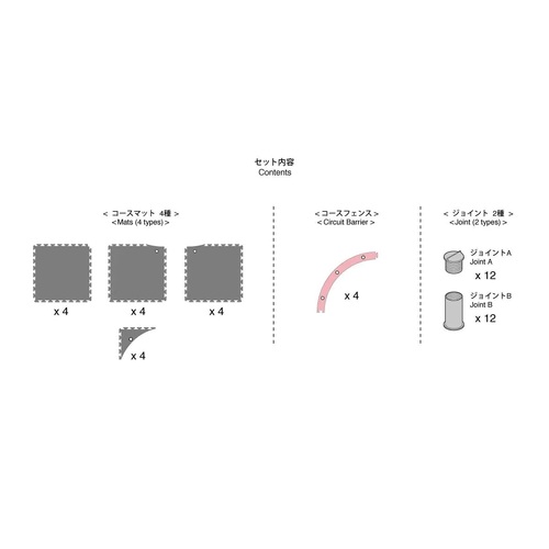 Kyosho Mini-Z Grand Prix Circuit 50 Large Corner Expansion Kit (16 mats)