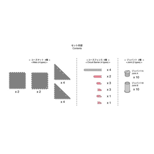 Kyosho Mini-Z Grand Prix Circuit 50 45degree Corner Expansion Kit (12 mats)