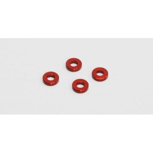 Kyosho ALUMINIUM COLOUR 3x6.5x1.55mm RED