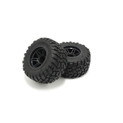 Kyosho Glued Tire & Wheel Set (RAGE2.0/BK/2pcs)