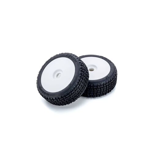 Kyosho Dish Wheel with Tire (White/K-BLOX/2pcs)