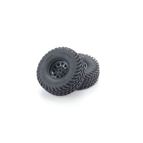 Kyosho Complete Wheel & Tire Set (2pcs)