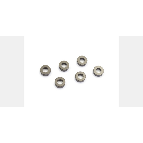 Kyosho Aluminum Collar (3x6x2mm/Gunmetal/6pcs)