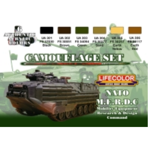 Lifecolor NATO M.E.R.D.C. Acrylic Paint Set