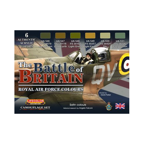 Lifecolor The Battle Of Britain "Royal Air Force Colours" Acrylic Paint Set