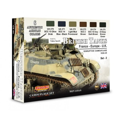 Lifecolor British Tanks #2 Acrylic Paint Set