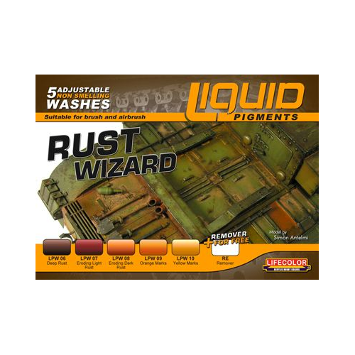 Lifecolor Liquid Pigments Rust Wizard (5 Wash Set)