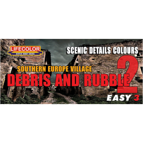 Lifecolor Sth Europe Village Debris And Rubble #2 Detail Colour Acrylic Paint Set