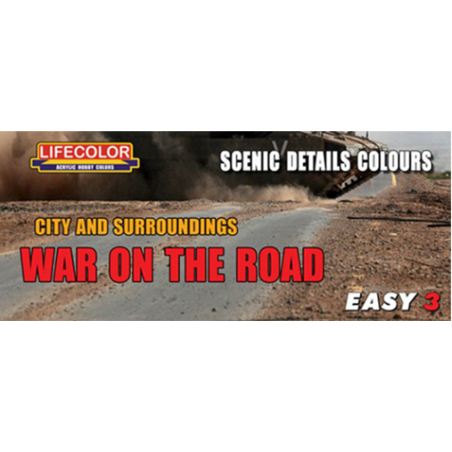 Lifecolor City And Surrounds War On The Road Acrylic Paint Set