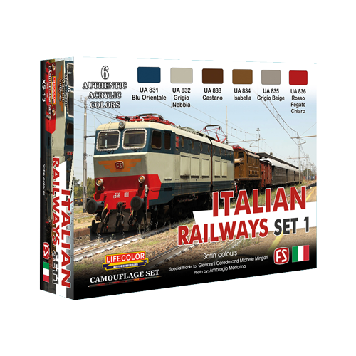 Lifecolor Italian Railways Set 1 6 Colour Acrylic Paint Set