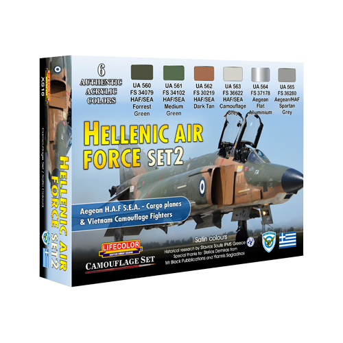 Lifecolor Hellenic Air Force Set 2 6 Colour Acrylic Paint Set