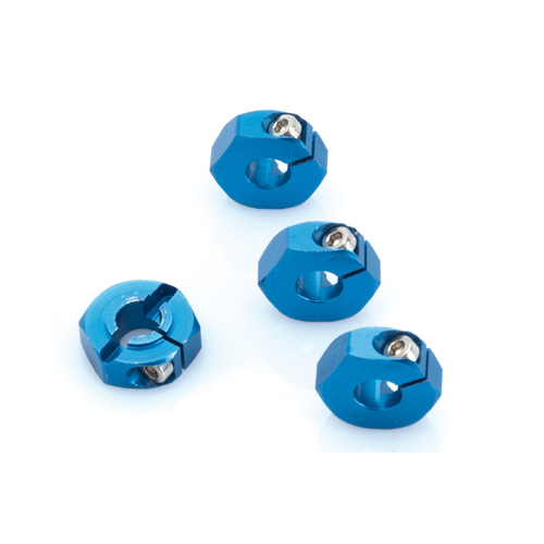 LRP Aluminium Wheel-Adapter blue (4pcs) - S10