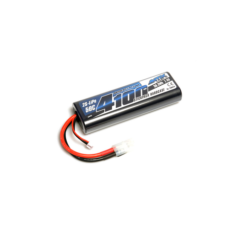 LRP ANTIX 4100mAh - 7.4V - 50C LiPo Battery - Car Stickpack Hardcase - Tamiya Plug