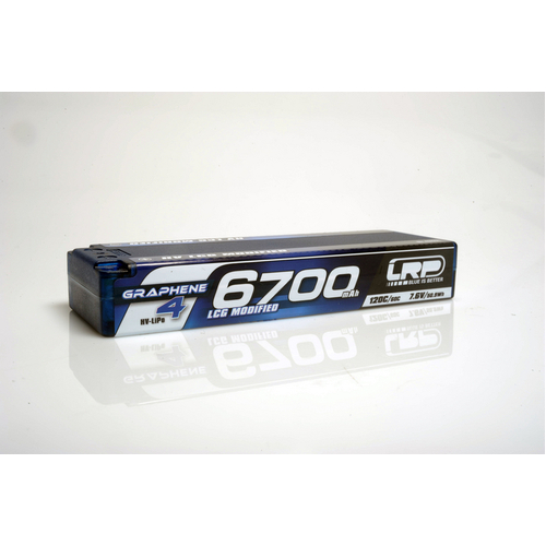 LRP HV LCG Modified GRAPHENE-4 6700mAh Hardcase battery - 7.6V LiPo - 120C/60C