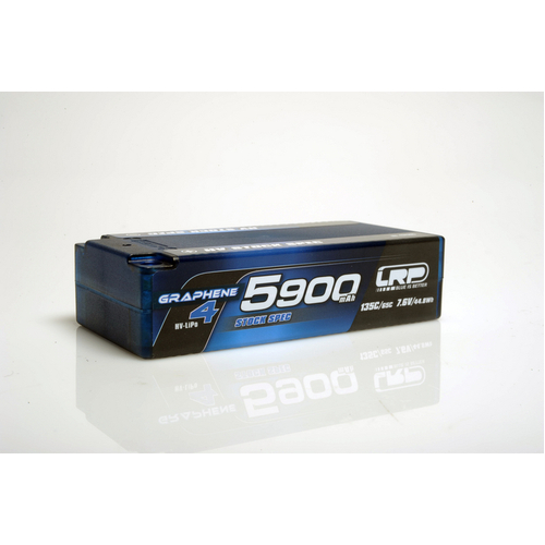 LRP HV Stock Spec Shorty GRAPHENE-4 5900mAh Hardcase battery - 7.6V LiPo - 135C/65C