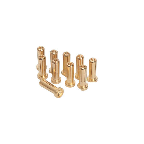 LRP 5mm Gold Works Team connectors (10 pcs.)