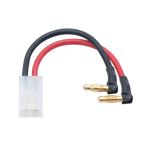 LRP LiPo Hardcase adapter wire - 4mm male plug to Tamiya/JST plug 90° angle