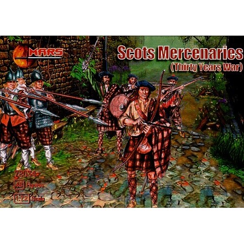 Mars 1/72 Scots infantry(48 figures 12 pikes). Plastic Model Kit