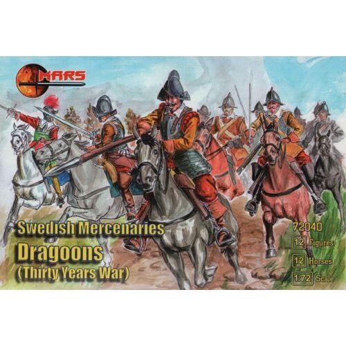 Mars 1/72 Swedish Mercenaries Dragoons (Thirty Year War) Plastic Model Kit