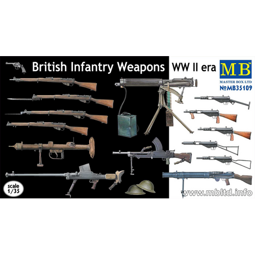 Master Box 1/35 British Infantry Weapons, WW II era Plastic Model Kit