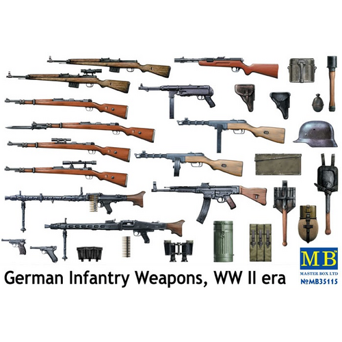 Master Box 1/35 German Infantry Weapons, WW II era Plastic Model Kit