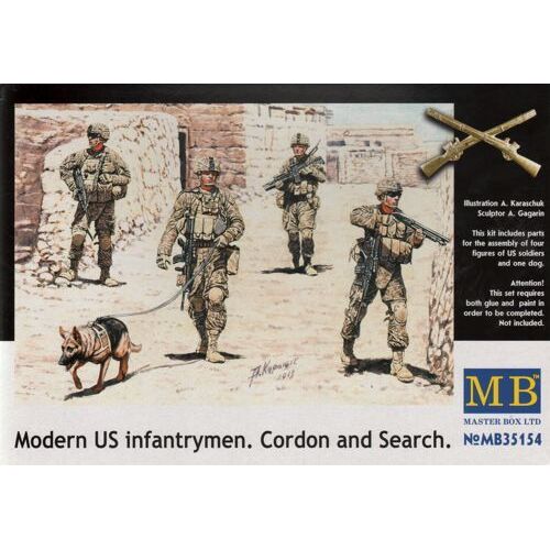 Master Box 1/35 Modern US infantrymen. Cordon and Search Plastic Model Kit