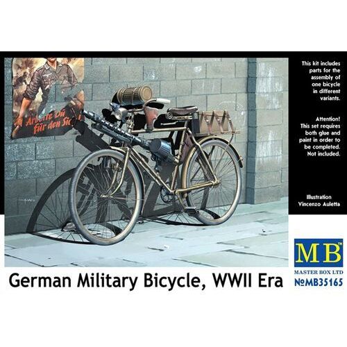 Master Box 1/35 German Military Bicycle, WWII Era Plastic Model Kit