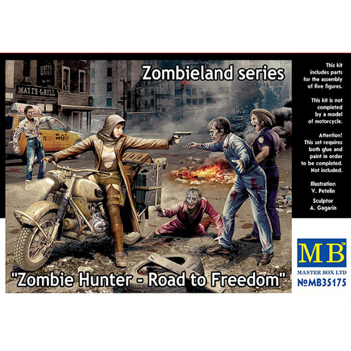 Master Box 1/35 Zombie Hunter - Road to Freedom, Zombieland series Plastic Model Kit