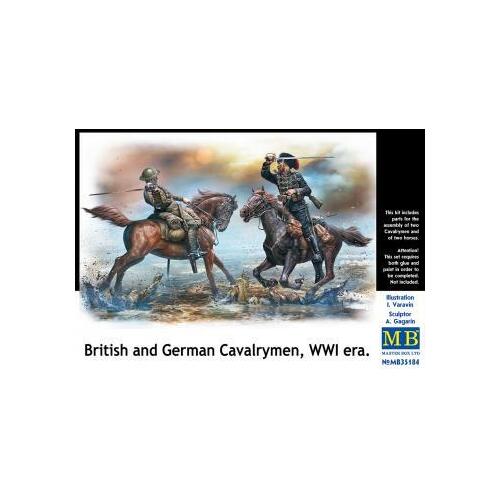 Master Box 1/35 British and German Cavalrymen, WWI era Plastic Model Kit